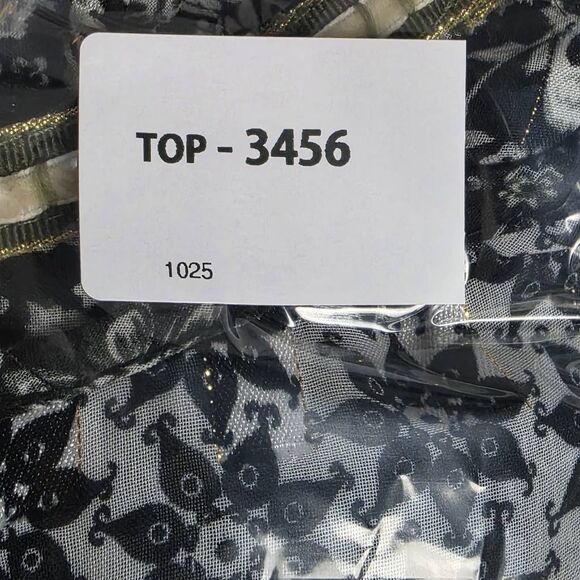 Knox Rose XL Black White Boho Floral Peasant Blouse - Picture 8 of 8